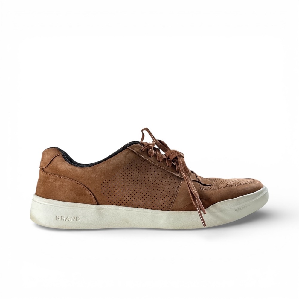 Cole Haan Grand‎ Perforated Suede Leather Sneakers Brown Men US 10